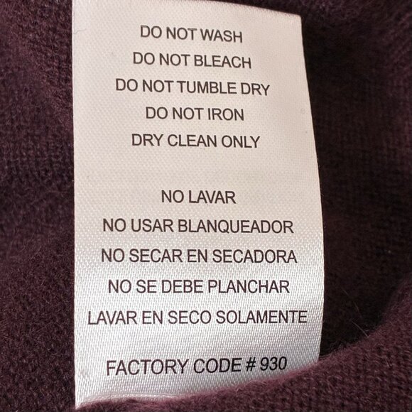 Tahari Cashmere Knit V-Neck Sweater Mens XXL Burgundy Red Soft Cozy Preppy - Picture 6 of 7